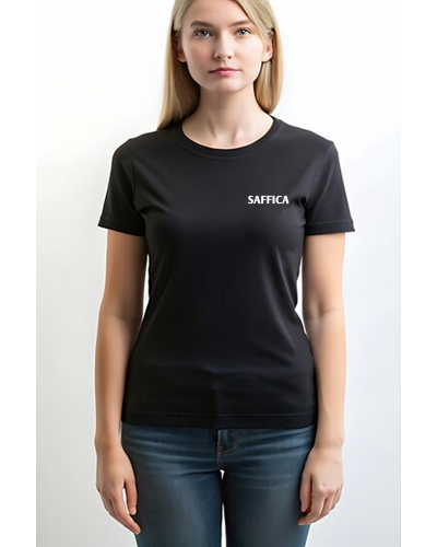 Camiseta Manga Corta Negra Saffica